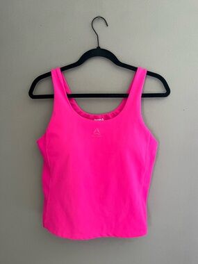 Women’s Reebok Hot Pink Scoop-Neck Athletic Tank with Built In Bra and Padding
